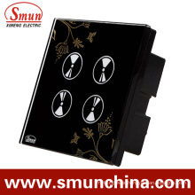 4 Key Black Flower Touch and Remote Control Switch